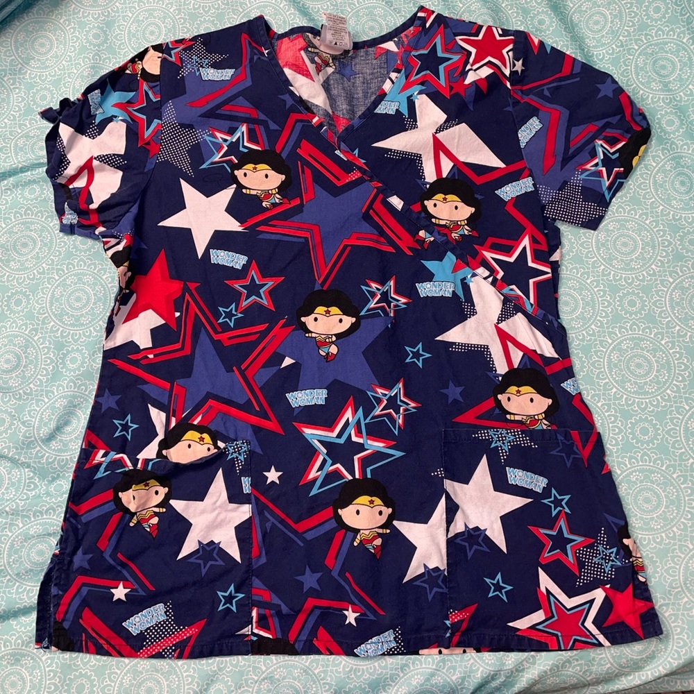 Wonder Women Scrub Top